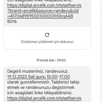 Arçelik Servisinden Alınan Hizmet