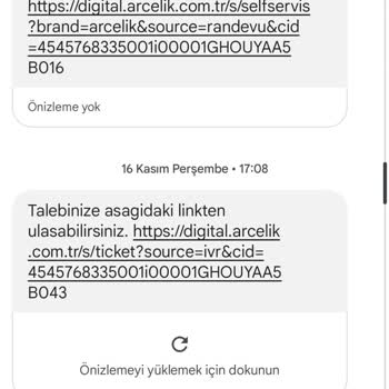 Arçelik Servisinden Alınan Hizmet