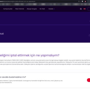 Netspeed İnternet İptal Politikası