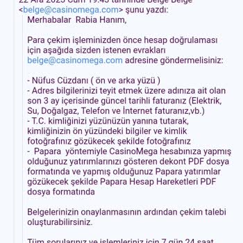 CasinoMega İnternet Sitesinde Para Çekme Sürecinde Yaşanan Sorunlar