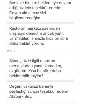 KFC Yemeksepeti Paragon Şubesi Üzerinden Yapılan Ve Ulaşmayan Sipariş