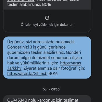 Aras Kargo Dan Bilgim Olmadan Kargo Gönderilmiş Şikayet Edeceğim