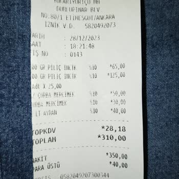 Köfteci Yusuf Eksik Gramajlı Ürün Hayal Kırıklığı Yarattı