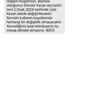 Vodafone Döndür Kazan Üyelik İptali