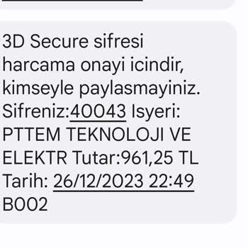 PttAVM Bilgim Olmadan Hesabımdan 961.25 Çekildi Acil İade Edin