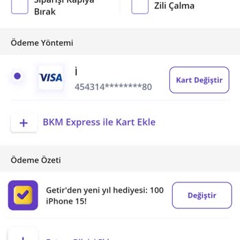 Getir'de Sipariş Verememe Sorunu