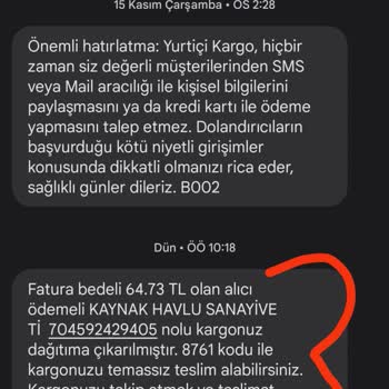 Yurtiçi Kargo Teslim Edilemedi İade İsteği