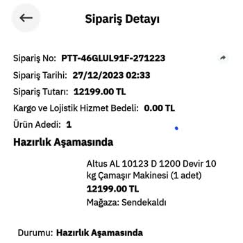 Pttavm.com Sipariş İptal İade