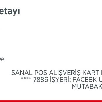 Facebook Bilgim Olmadan Kartımdan Para Çekmiş