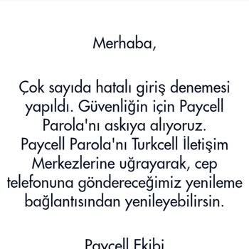Paycell Parola Sorunu Ve Müşteri Hizmetleri İlgisizliği