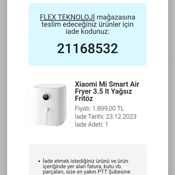 Flex Teknoloji Cihaz İademi Onaylamıyor
