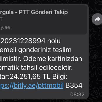 Gelen Asılsız SMS