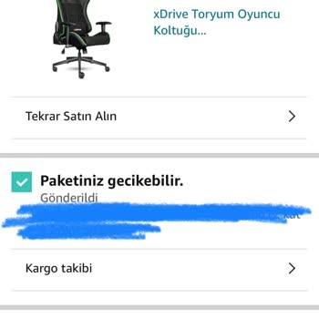 Amazon Prime İle Gelmeyen Koltuk
