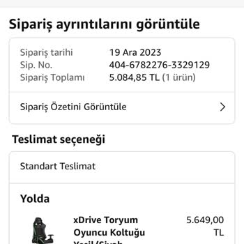 Amazon Prime İle Gelmeyen Koltuk