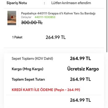 Kapkacak.com Ürünü Göndermiyor!