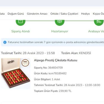ÇiçekSepeti Ürün Farklı Ve Teslimat Sorunu