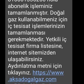 Aksa Gaz Bağlama İşlemi Çok Uzun