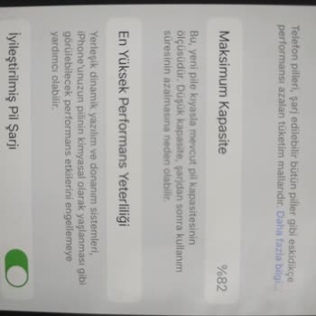 Vodafone Yenilenmiş Cihaz Pil Yüzdesi
