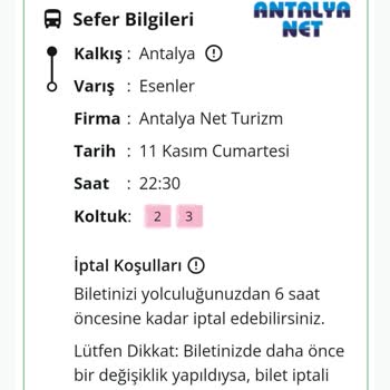 Antalya Net Turizm Ve Enuygun.com Bilet Vermiyor