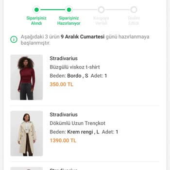 Stradivarius Kargom 20 Gündür Hazırlanıyor Gözüküyor