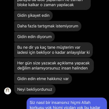 Angelbebe_tasarmm (Instagram) A******** Kendinden Kaynaklı Gecikmeli İade 1600paramı Ödemiyor.