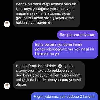 Angelbebe_tasarmm (Instagram) A******** Kendinden Kaynaklı Gecikmeli İade 1600paramı Ödemiyor.