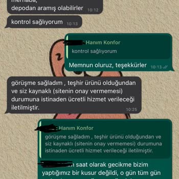Konfor Mobilya Teslimatta Mağduriyeti Ve Ücret Talep Edilmesi