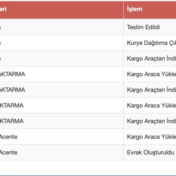 Sürat Kargo İncek Belirsiz Teslim