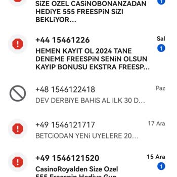 Türk Telekom Bahis Sitelerinden İstenmeyen Mesajlar