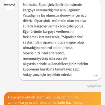 Trendyolmilla Pantolonumu Göndermiyor.