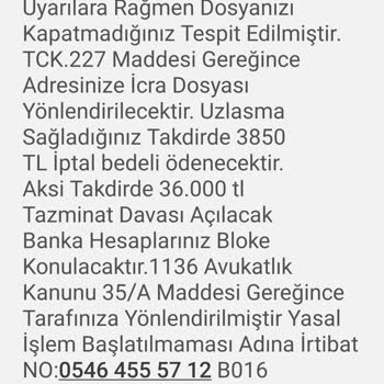0541 457 37 59 Sürekli Tehdit Mesajları Gönderiyorlar