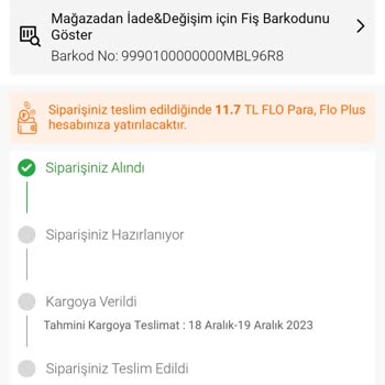 FLO Ayakkabı FLO Mağaza Sipariş Gönderilmemesi