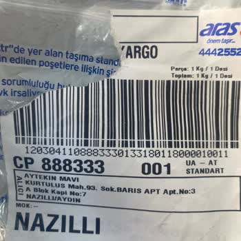 Aras Kargo Yanlış Adres Gönderimi Hakkında