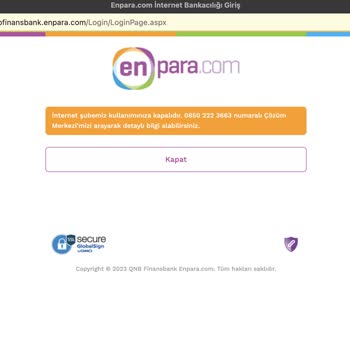 Enpara Hesaplarıma Erişimi Kesti