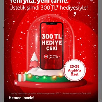 Vodafone Her Şey Yanımda Tarife Değişikliği 300TL İndirim Vermedi