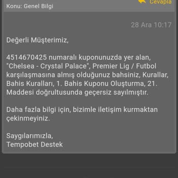 Tempobet Tutan Kuponları İptal Ediyorlar