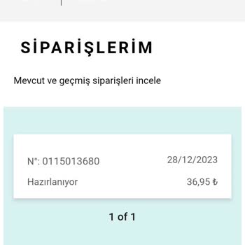 Watsons Ürünüm Hala Hazırlanıyor Diye Gösteriyor