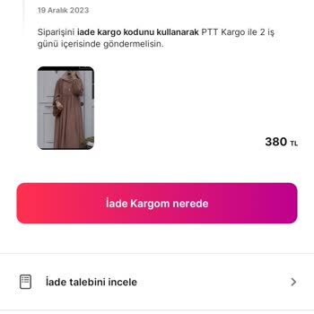 Gardrops İadede Sıkıntı Yaşıyorum