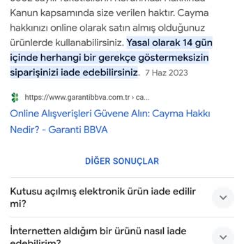 Elfida Moda (İade Yok) Çalışma Prensipleri Kanuna Aykırıdır.