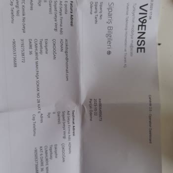 Vivense İade İşlemi Sorumsuzluğu