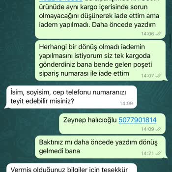 Bershka İade Ettiğim Ürünlerin Parasını 11 Gündür Vermiyor!