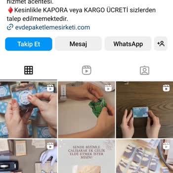 Paketlemeacentesi (Instagram) Evden Paketleme İşi