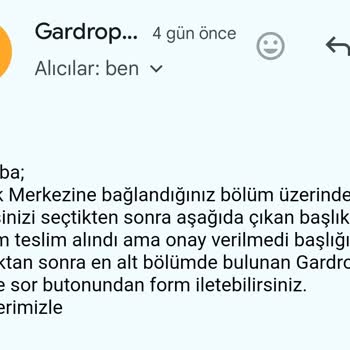 Gardırop Destek Ekibi Asla Sorun Çözmüyor