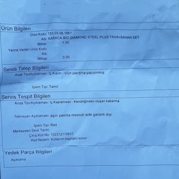 Karaca Züccaciye Kalite Sorunları Yaşanan Yüksek Garantili Tava Seti