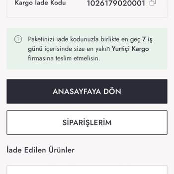 Boyner Uygulamasında İade Yapılan Ürünün Paranın Yanlış Yatırılması.