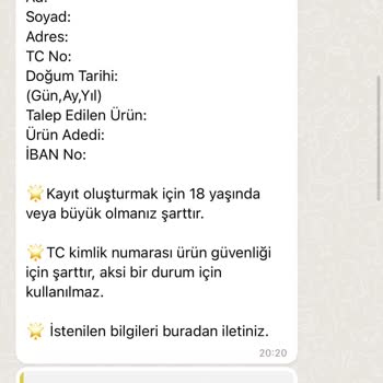 Evde Paketleme İşi Adı Altında Mesajla İletişim
