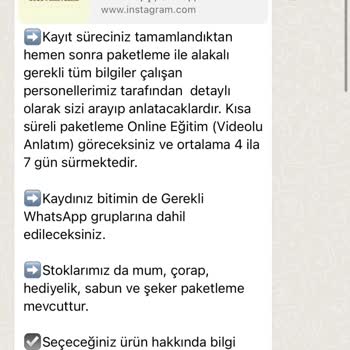 Evde Paketleme İşi Adı Altında Mesajla İletişim