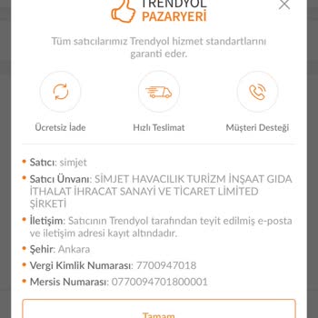 Simjet İade Hakkı Olup İade Alınmayan Ürün!