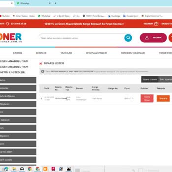 Toner.com.tr Sipariş İşlemleri Ve İletişim Sorunları