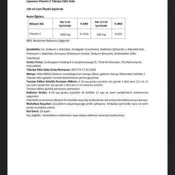 Inoliva Lipozone Şuruplarında Alkol İçeriğini Gizliyor.